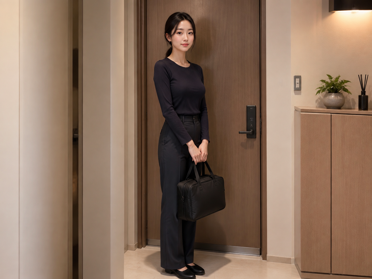 인천 계양구 방문 홈케어 일정을 준비하는 젊은 성인 한국 여성 관리사